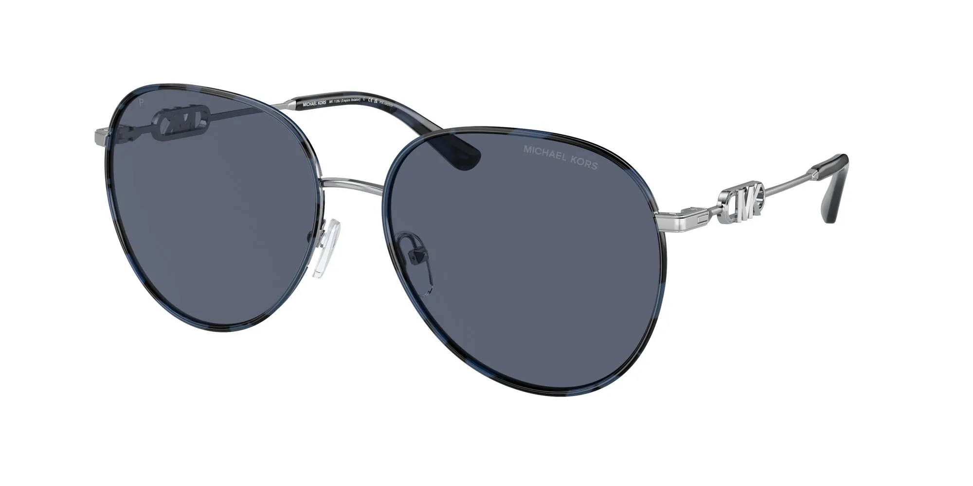 Michael Kors MK1128J Empire 10158S Occhiali da sole Metallo Blu Blu Pilot Normale - immagine 1