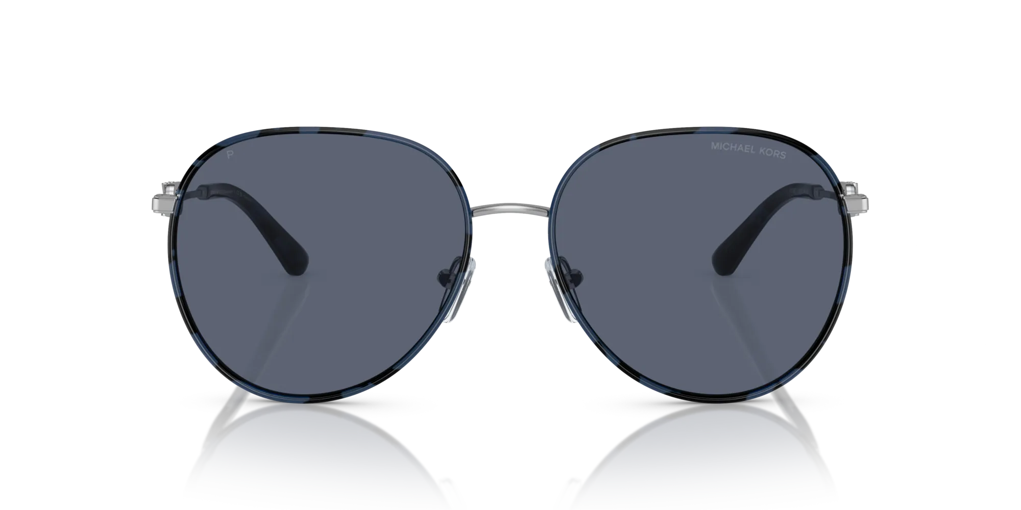 Michael Kors MK1128J Empire 10158S Occhiali da sole Metallo Blu Blu Pilot Normale - immagine 3