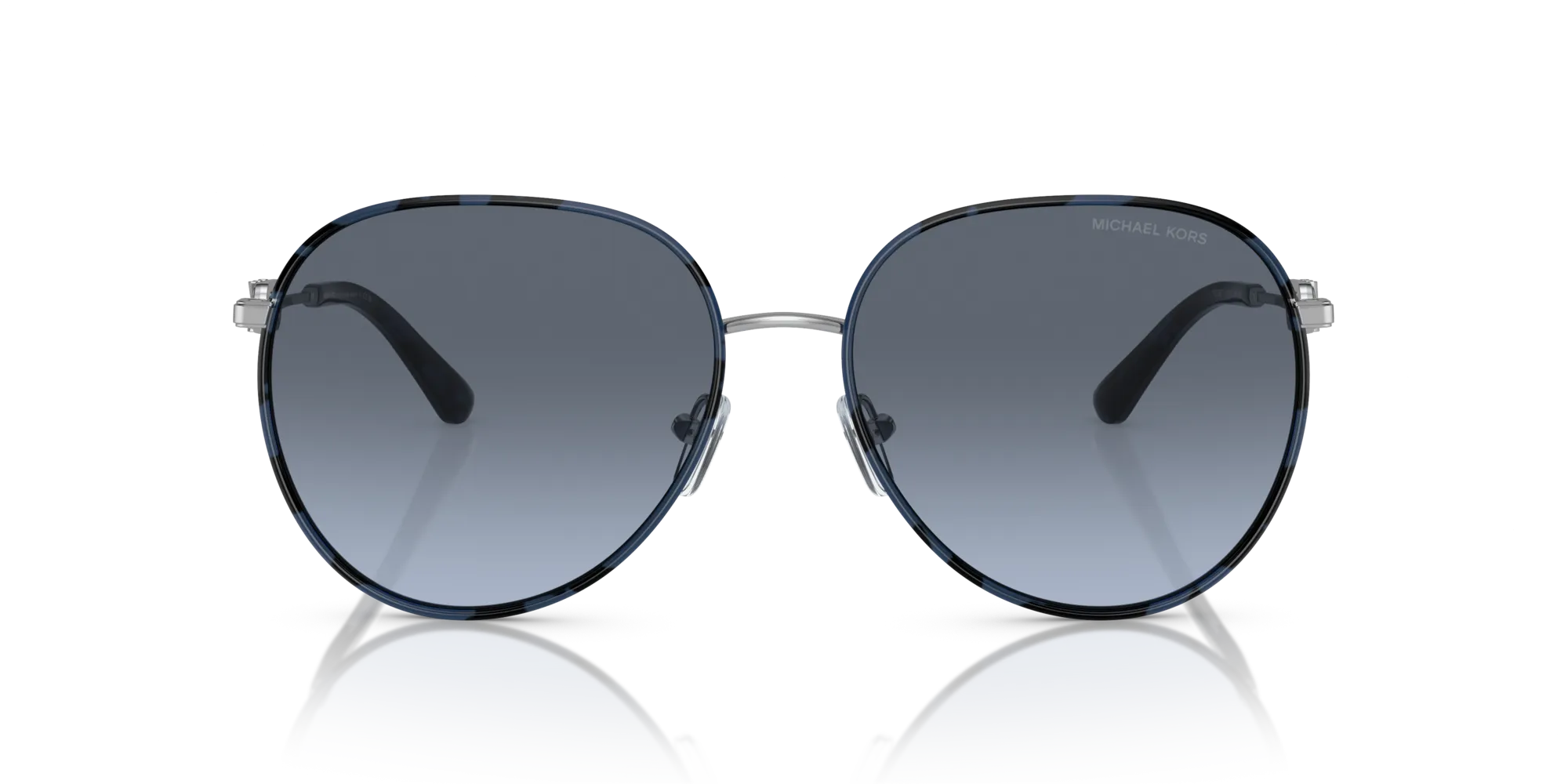 Michael Kors MK1128J EMPIRE 10158F Occhiali da sole Metallo Blu Blu Pilot Normale Sfumato - immagine 3