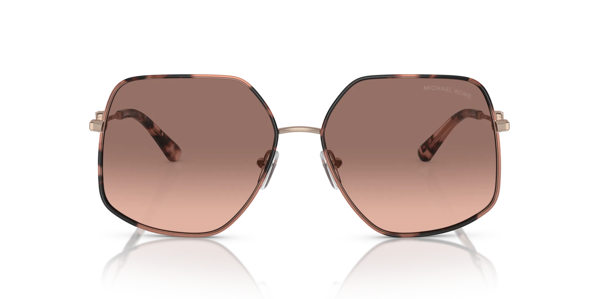 Michael Kors MK1127J EMPIRE BUTTERFLY 110813 Occhiali da sole Metallo Oro Marrone Geometrica Normale Sfumato - immagine 3