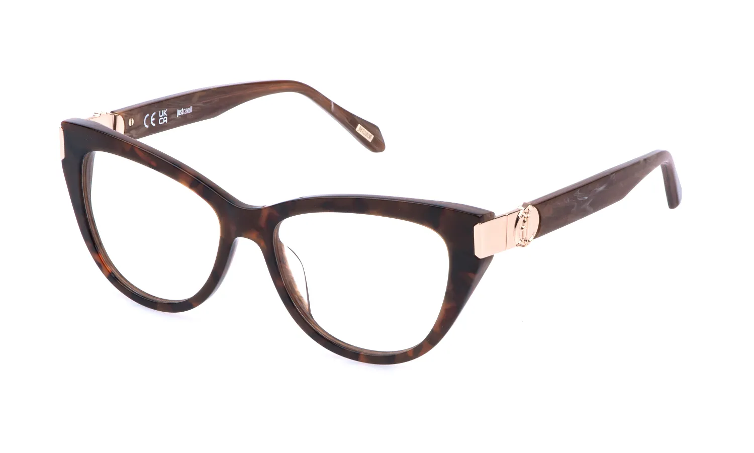 Just Cavalli VJC164 9WYY Montature da vista Acetato Havana Farfalla - immagine 1