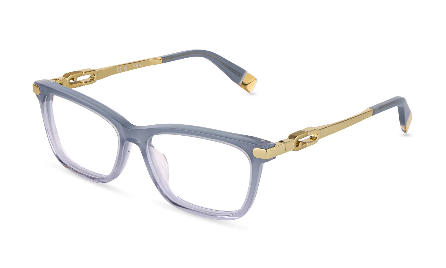 Furla VFUB02 0ACK Montature da vista Acetato Azzurro Squadrata - immagine 1