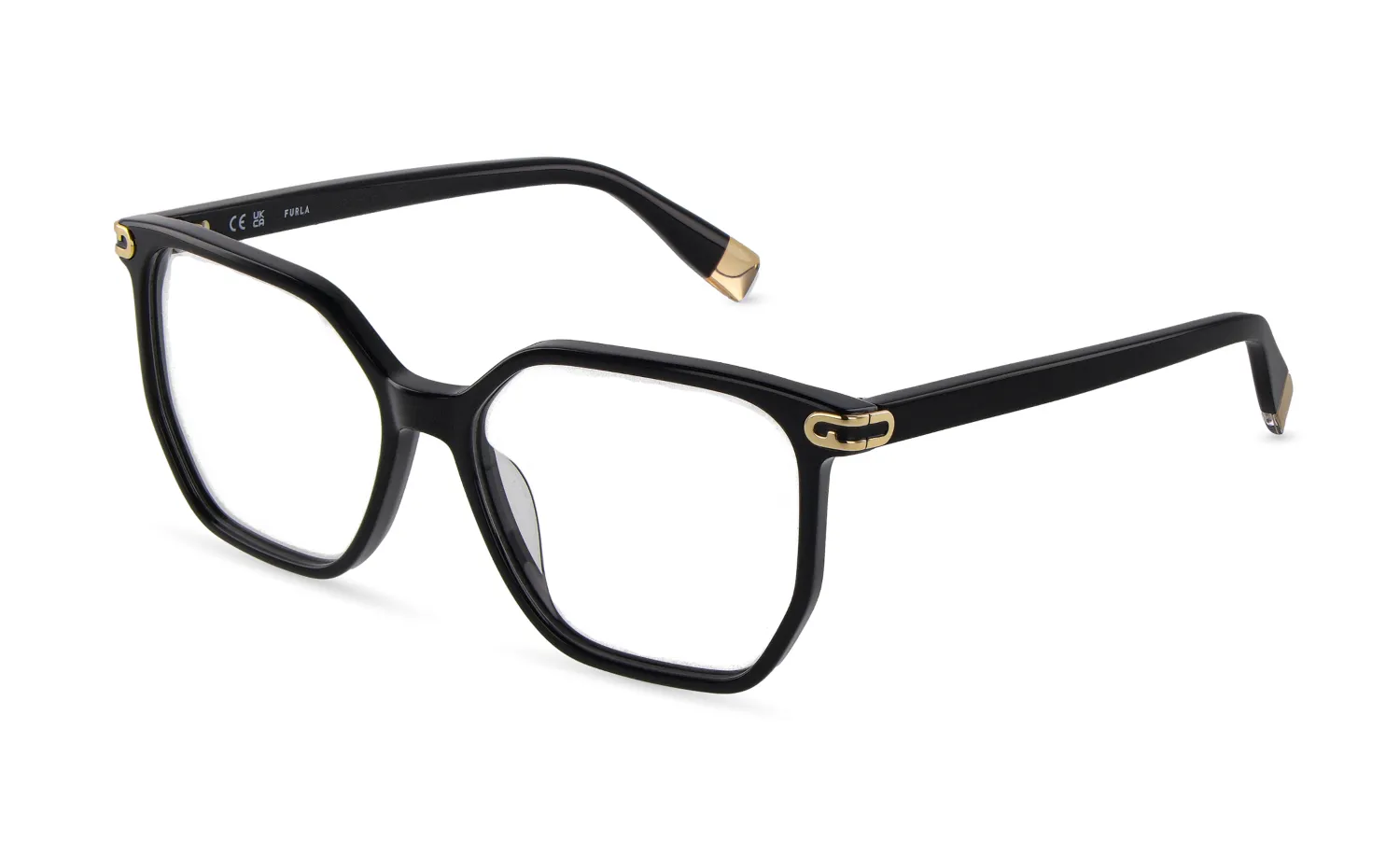 Furla VFUA98 700 Montature da vista Acetato Nero Geometrica - immagine 1