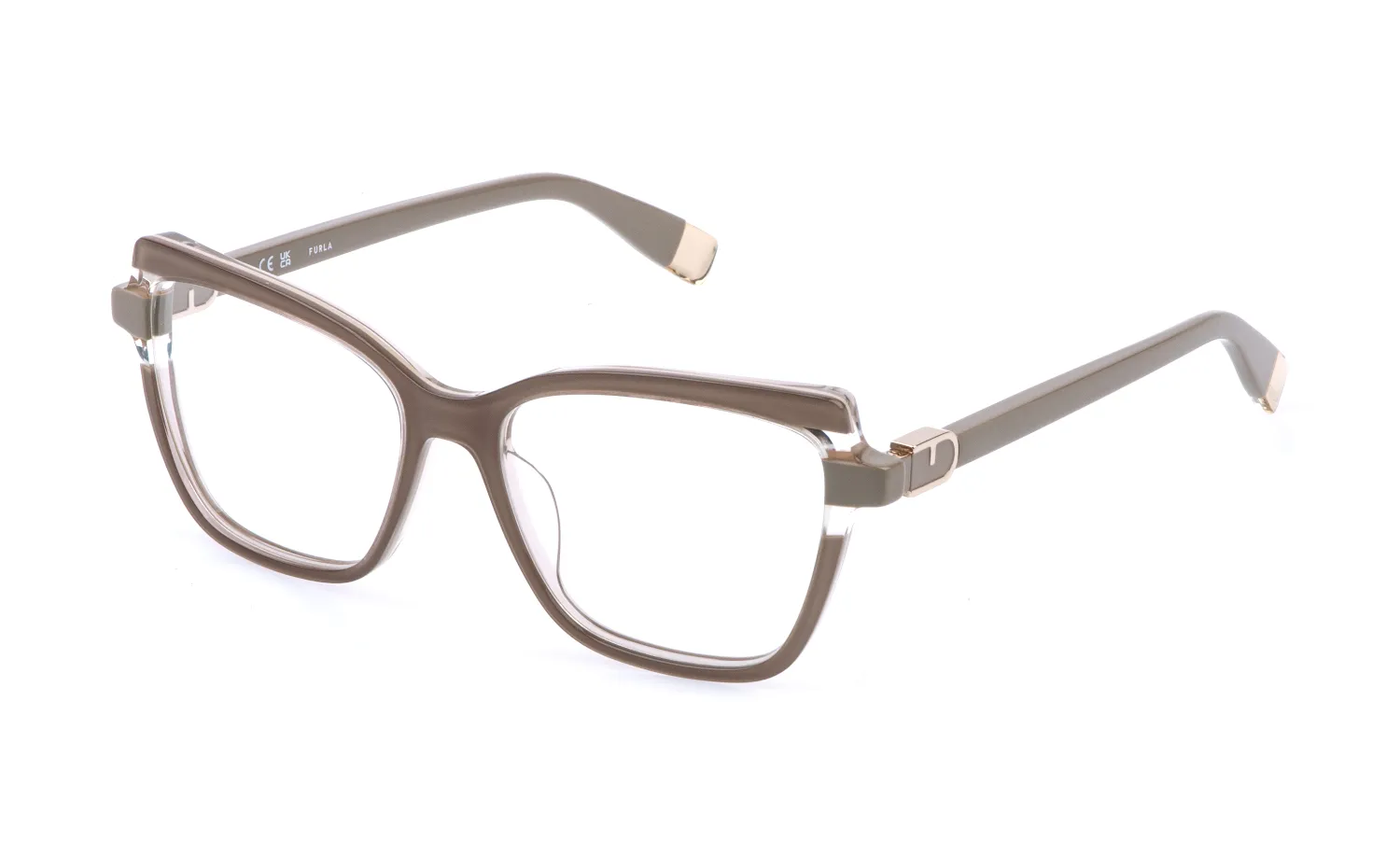 Furla VFU994 09HL Montature da vista Acetato Marrone Squadrata - immagine 1