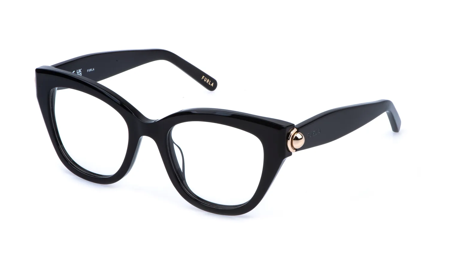 Furla VFU991 700 Montature da vista Acetato Nero Farfalla - immagine 1