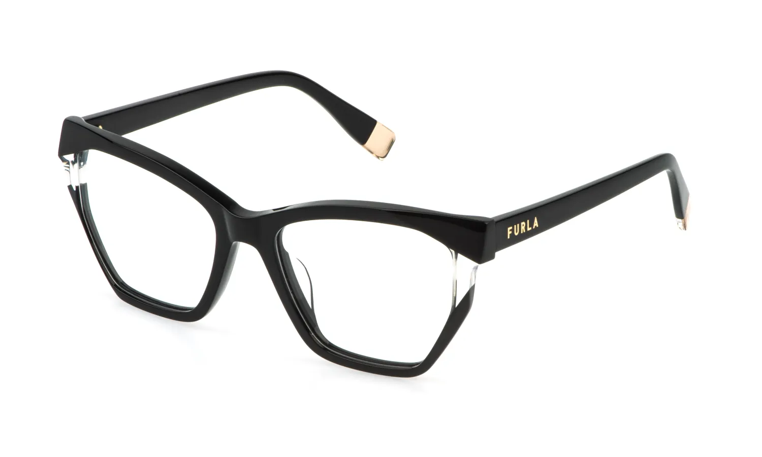 Furla VFU868V 700Y Montature da vista Acetato Nero Geometrica - immagine 1
