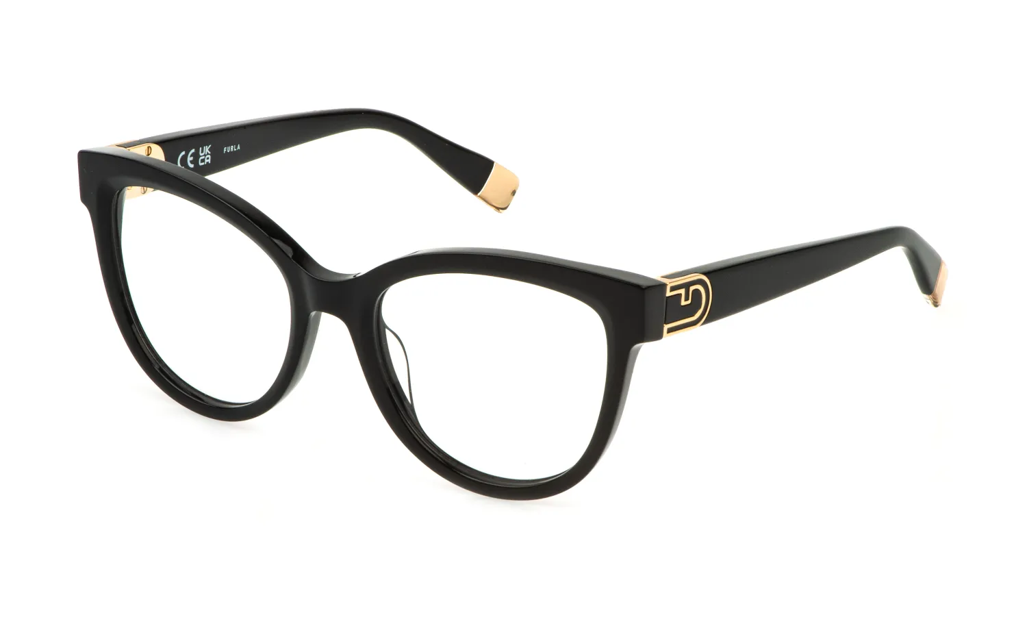 Furla VFU864 700 Montature da vista Acetato Nero Farfalla - immagine 1