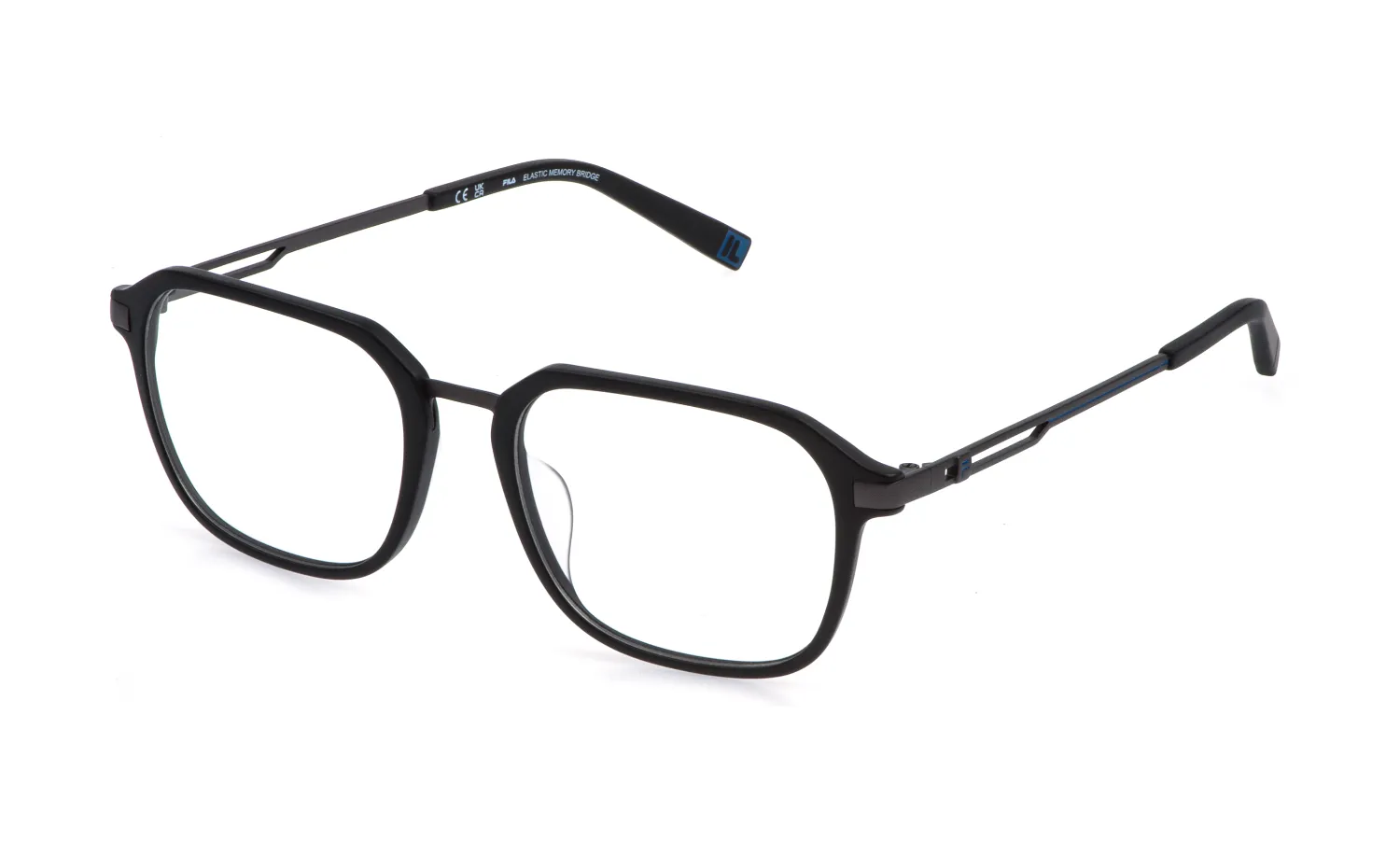Fila VFID16 703 Montature da vista Acetato Nero Geometrica - immagine 1