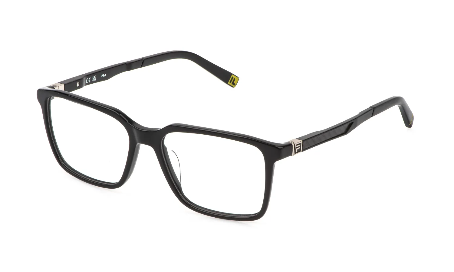 Fila VFID09 700 Montature da vista Acetato Nero Squadrata - immagine 1