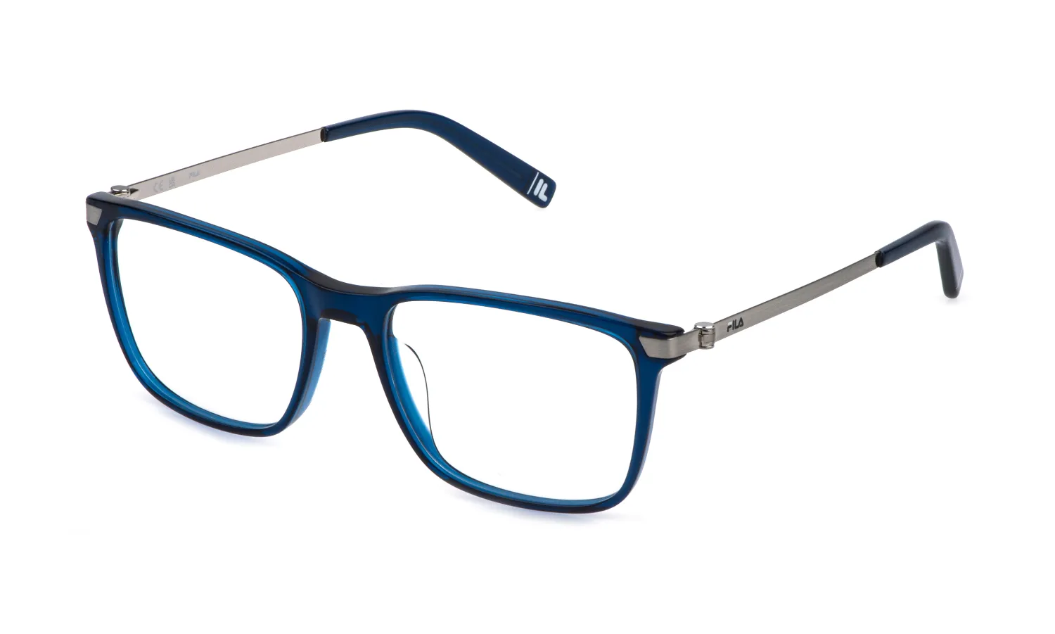 Fila VFIB01 0AGQ Montature da vista Acetato Blu Squadrata - immagine 1