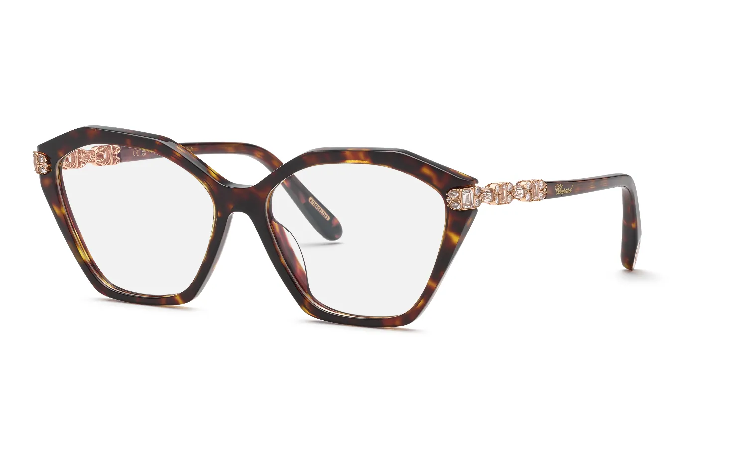Chopard VCH403S 909 Montature da vista Acetato Havana Geometrica - immagine 1
