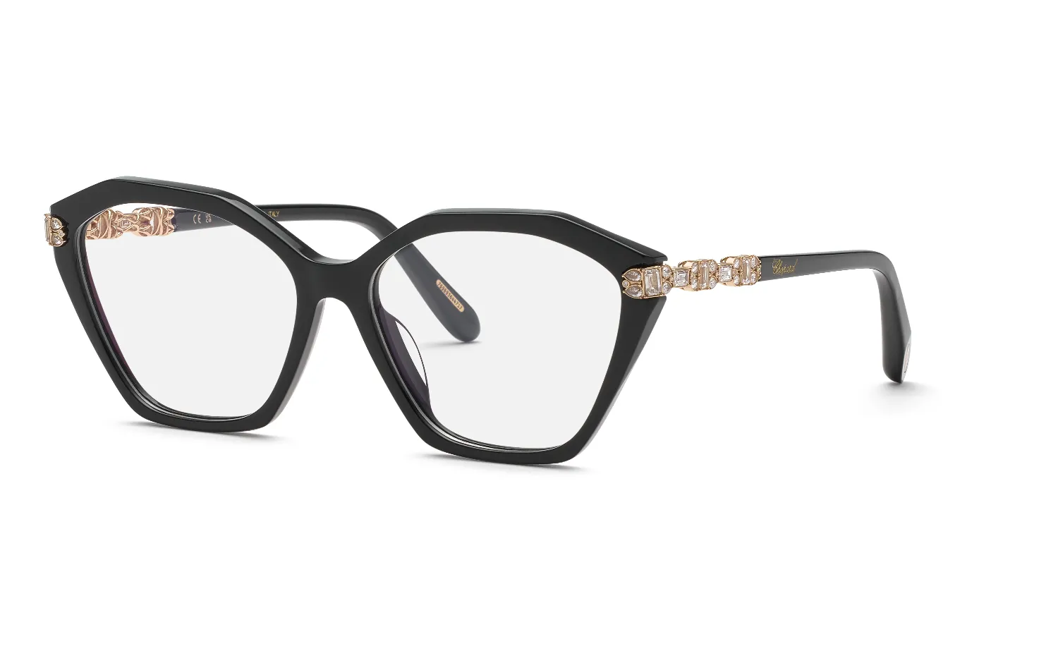 Chopard VCH403S 700 Montature da vista Acetato Nero Geometrica - immagine 1