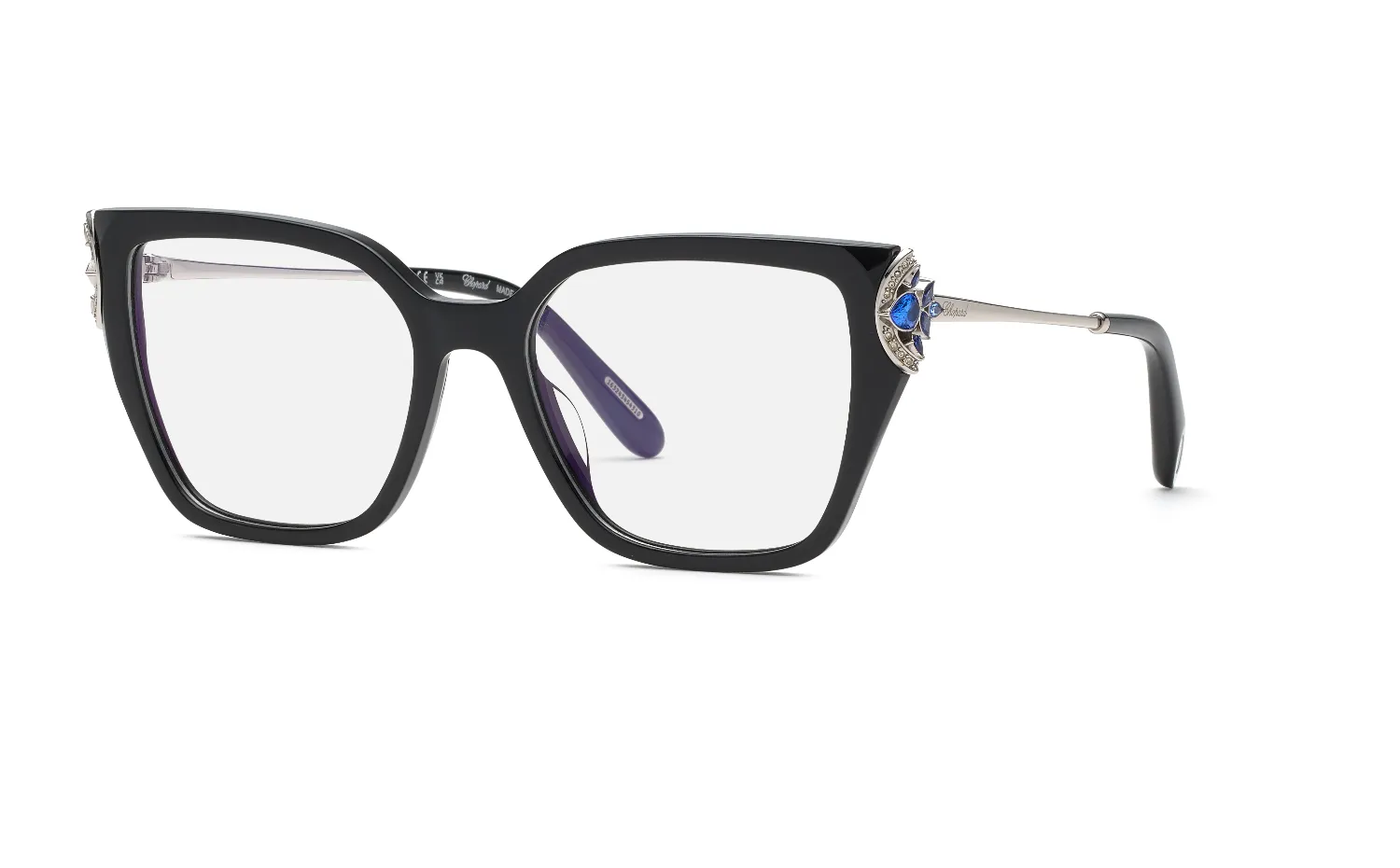 Chopard VCH402S 700K Montature da vista Acetato Nero Geometrica - immagine 1