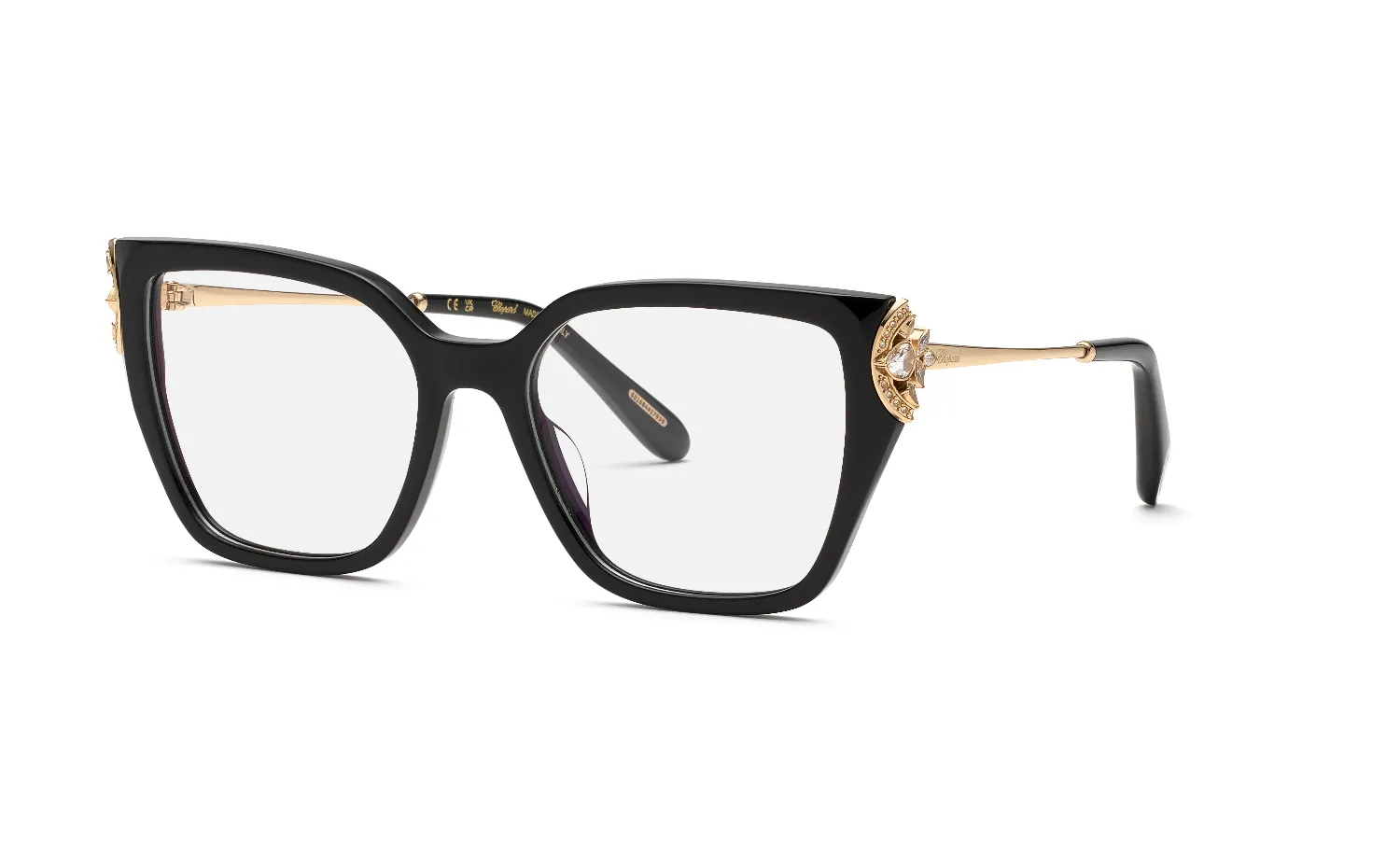 Chopard VCH402S 700 Montature da vista Acetato Nero Geometrica - immagine 1