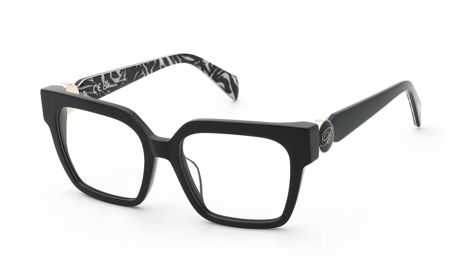 Blumarine VBM251 700 Montature da vista Acetato Nero Squadrata - immagine 1
