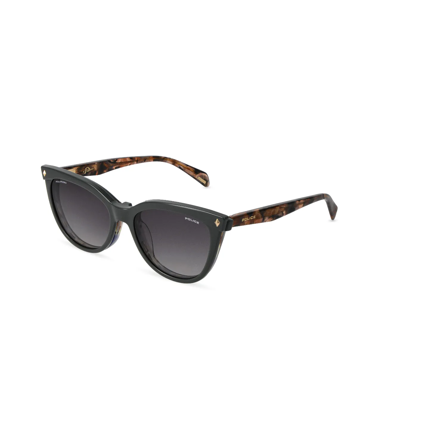 Police UPLT98E DAWN LITE 2 P82P Montature da vista Acetato Marrone Verde Farfalla Sfumato - immagine 1