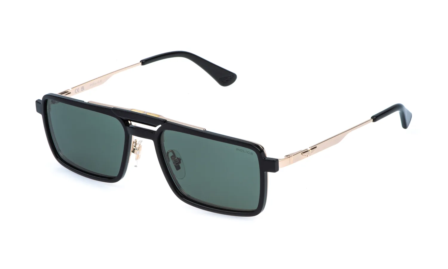 Police UPLR61 ORIGINS LITE 38 300P Montature da vista Metallo Oro Grigio Squadrata - immagine 1