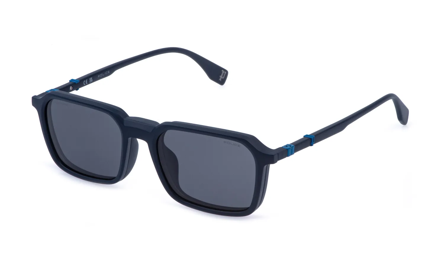 Police UPLR60 BEYOND LITE 8 6QSP Montature da vista Iniettato Blu Fumo Geometrica - immagine 1