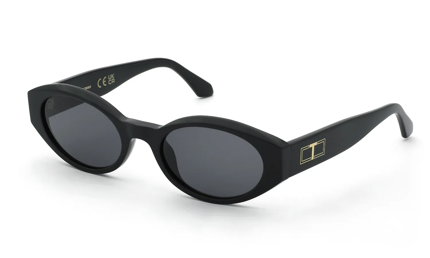 Twinset STW140 700 Occhiali da sole Acetato Nero Fumo Geometrica Normale - immagine 1