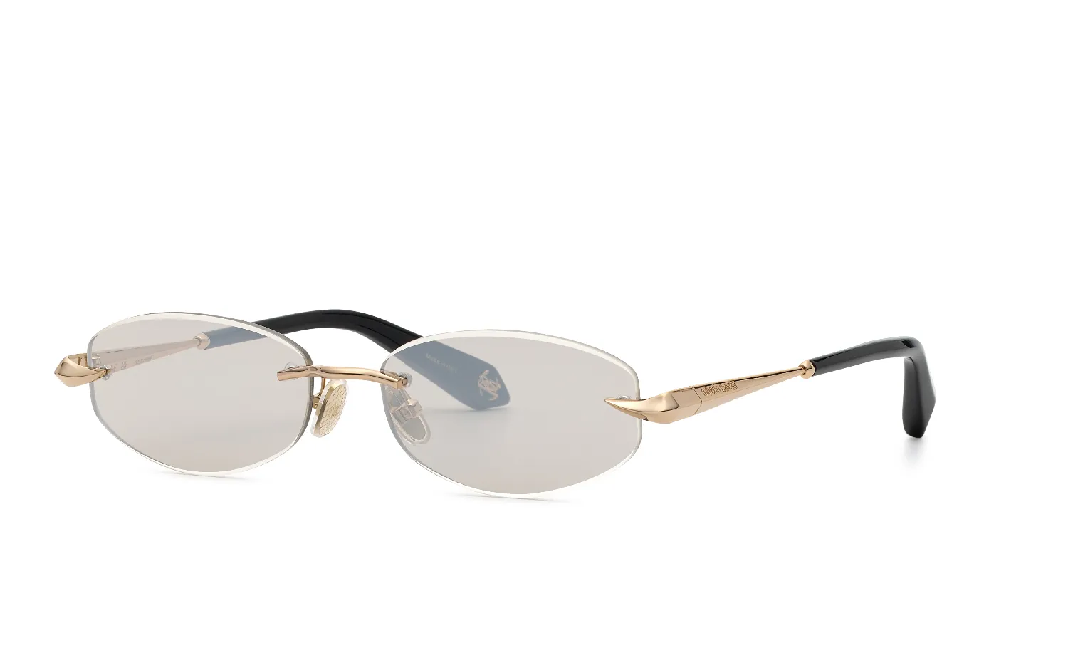 Roberto Cavalli SRC207M 300X Occhiali da sole Metallo Oro Squadrata Normale Specchiato - immagine 1
