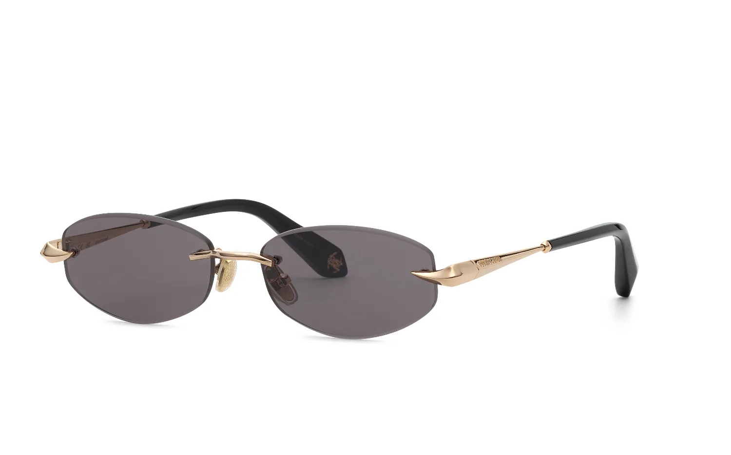 Roberto Cavalli SRC207M 300 Occhiali da sole Metallo Oro Fumo Squadrata Normale - immagine 1