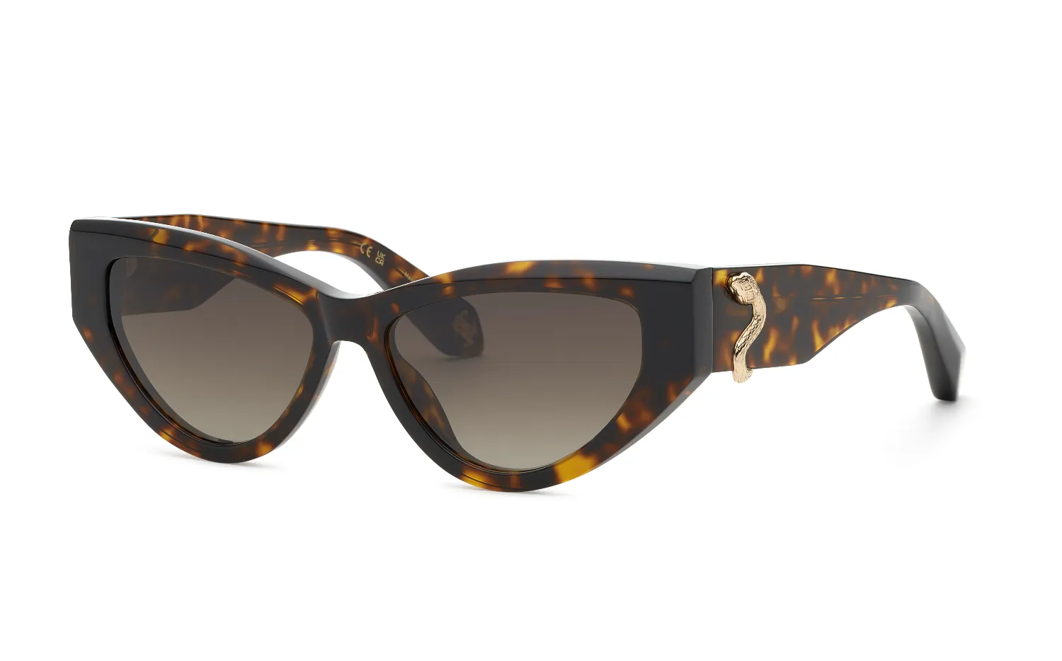 Roberto Cavalli SRC184 743 Occhiali da sole Acetato Havana Marrone Cat Eye Normale Sfumato - immagine 1