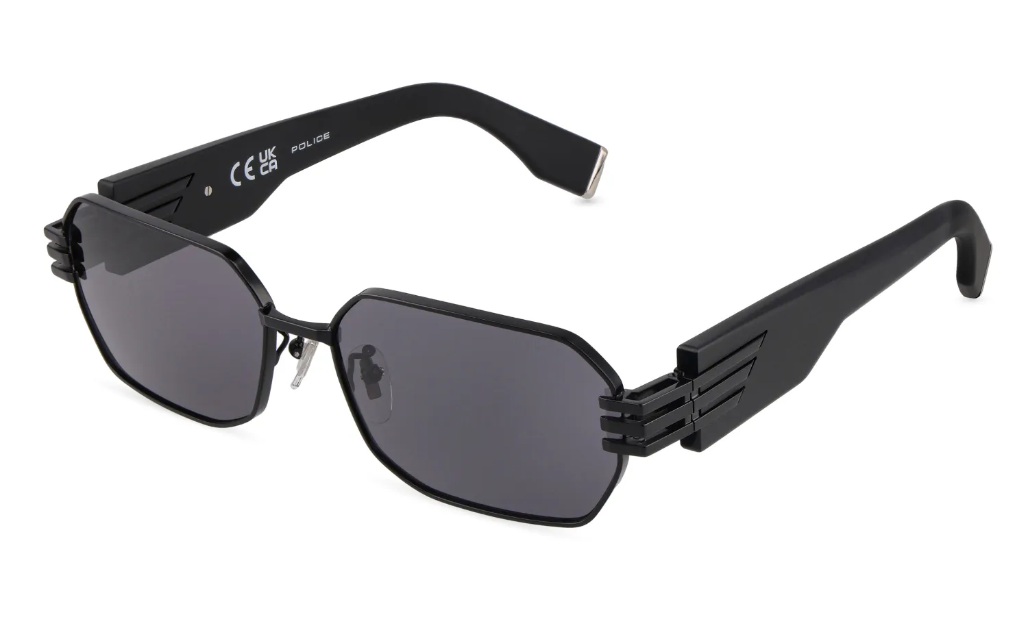 Police SPLU79 530 Occhiali da sole Metallo Nero Fumo Geometrica Normale - immagine 1