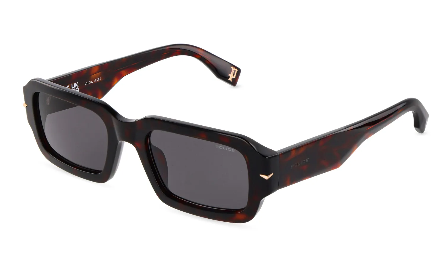 Police SPLU72 SUPERNOVA 10 722 Occhiali da sole Acetato Havana Fumo Squadrata Normale - immagine 1