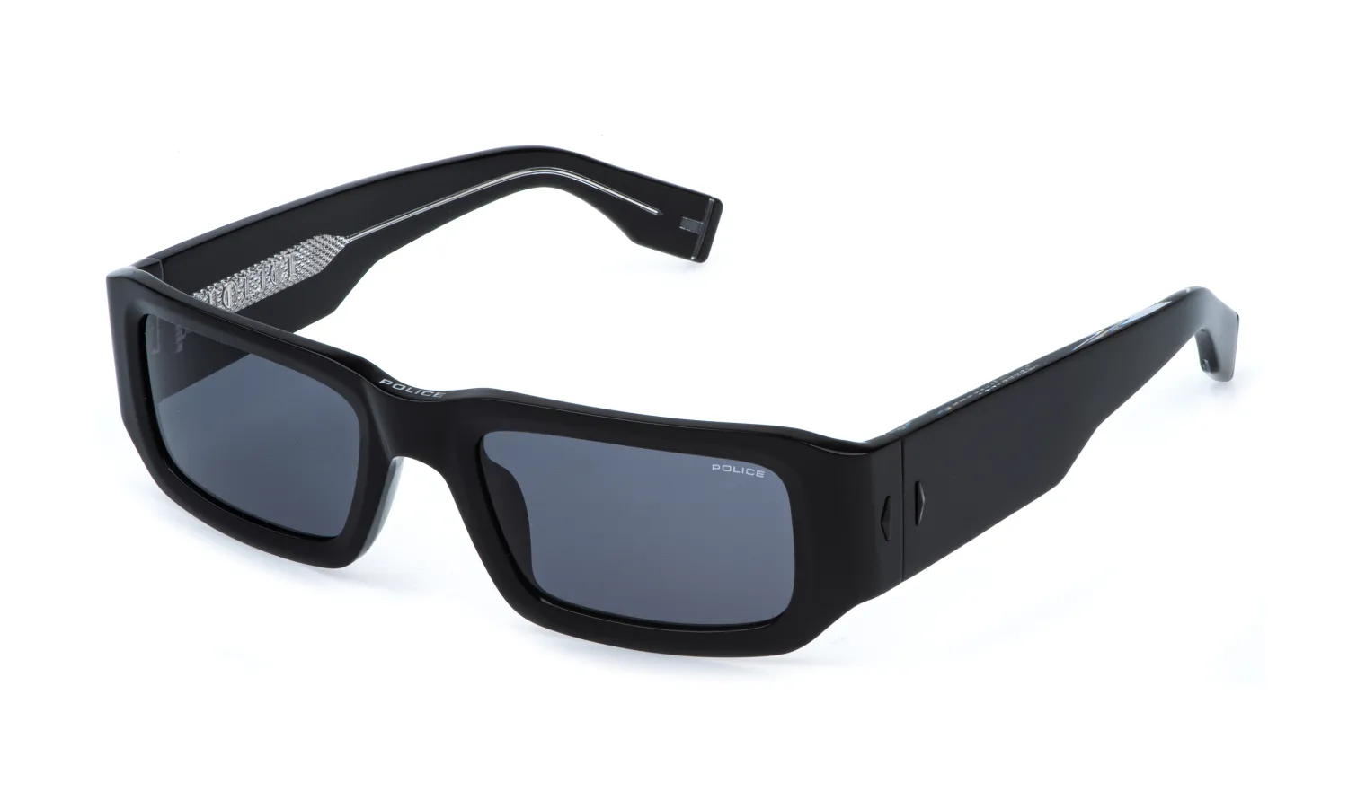 Police SPLR82 G.O.A.T. 6 700 Occhiali da sole Acetato Nero Fumo Squadrata Normale - immagine 1