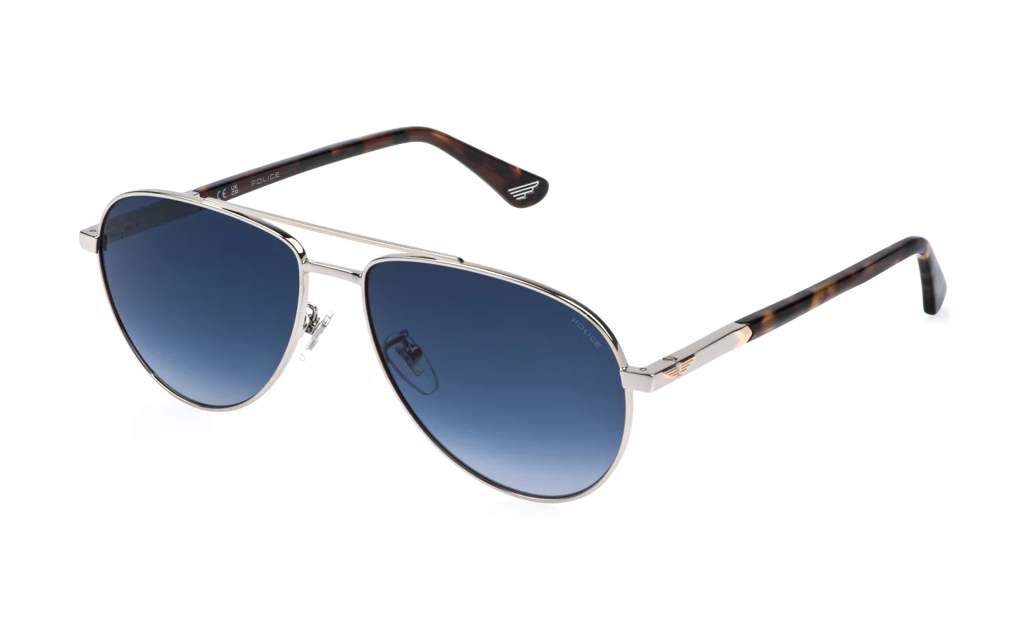 Police SPLR77 NEW CROSSROADS 6 579 Occhiali da sole Metallo Blu Pilot Normale Sfumato - immagine 1