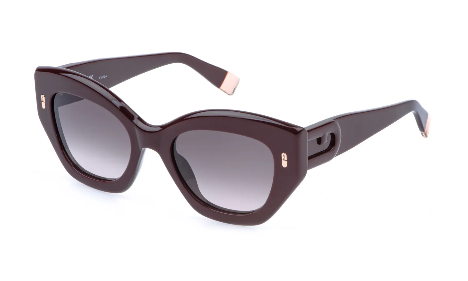 Furla SFU985 06YW Occhiali da sole Acetato Marrone Marrone Farfalla Normale Sfumato - immagine 1