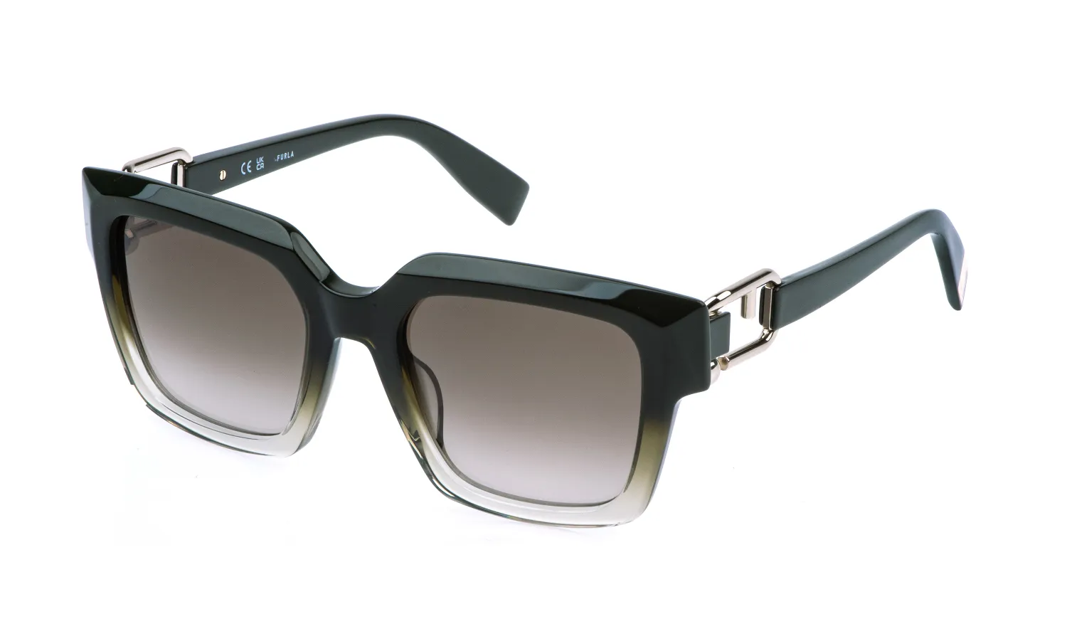 Furla SFU981 07C7 Occhiali da sole Acetato Marrone Squadrata Normale Sfumato - immagine 1
