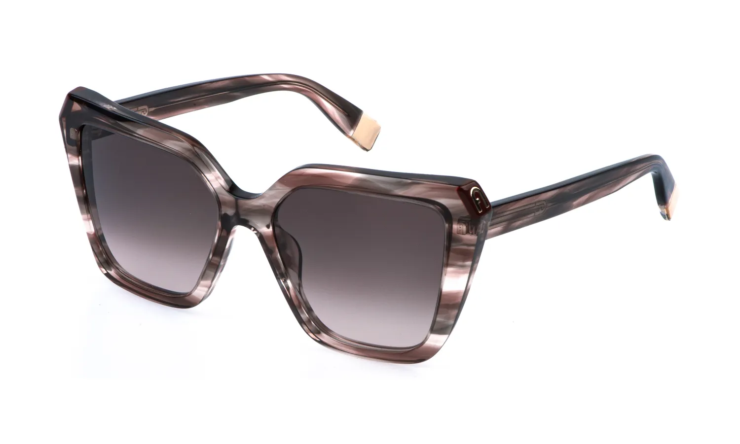 Furla SFU978V 0AGK Occhiali da sole Acetato Havana Marrone Squadrata Normale Sfumato - immagine 1