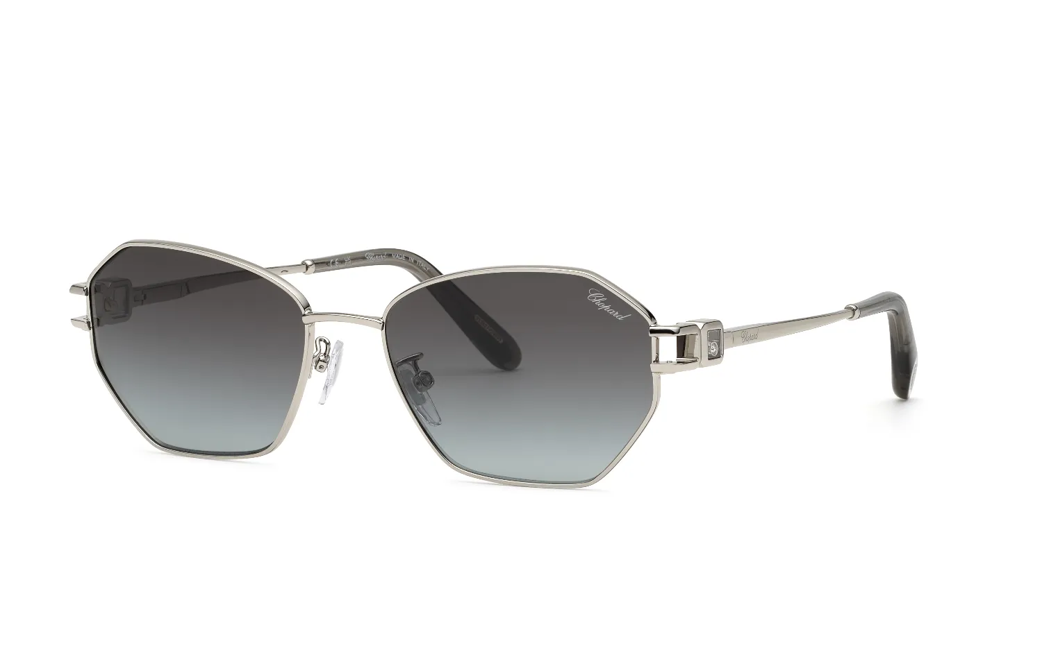 Chopard SCHM50S 579 Occhiali da sole Metallo Fumo Geometrica Antiriflesso Sfumato - immagine 1
