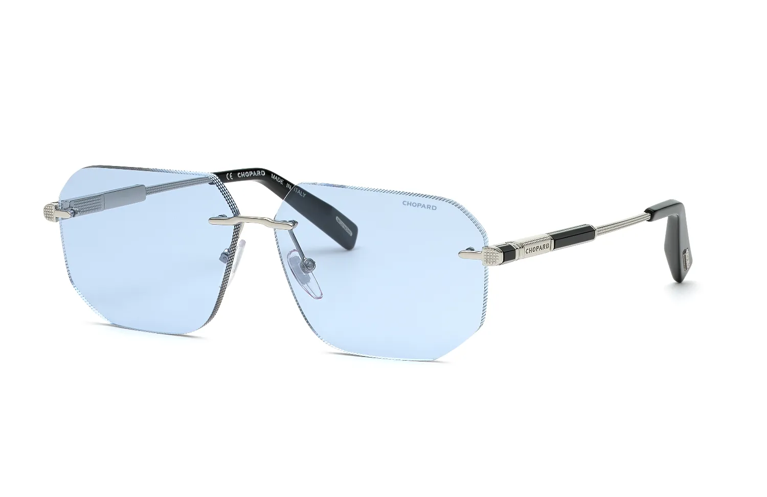 Chopard SCHG80 579F Occhiali da sole Metallo Blu Geometrica Fotocromatiche - immagine 1