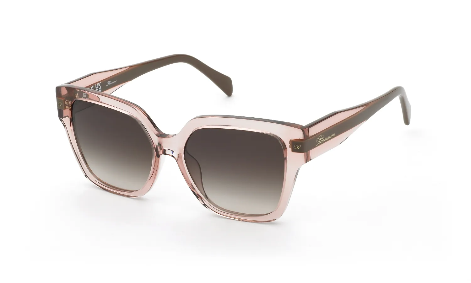 Blumarine SBM905 776 Occhiali da sole Acetato Rosa Marrone Squadrata Normale Sfumato - immagine 1