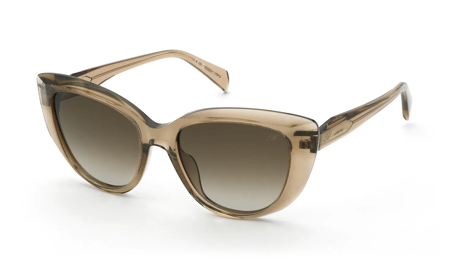 Blumarine SBM242S 0XAQ Occhiali da sole Acetato Beige Marrone Farfalla Normale Sfumato - immagine 1