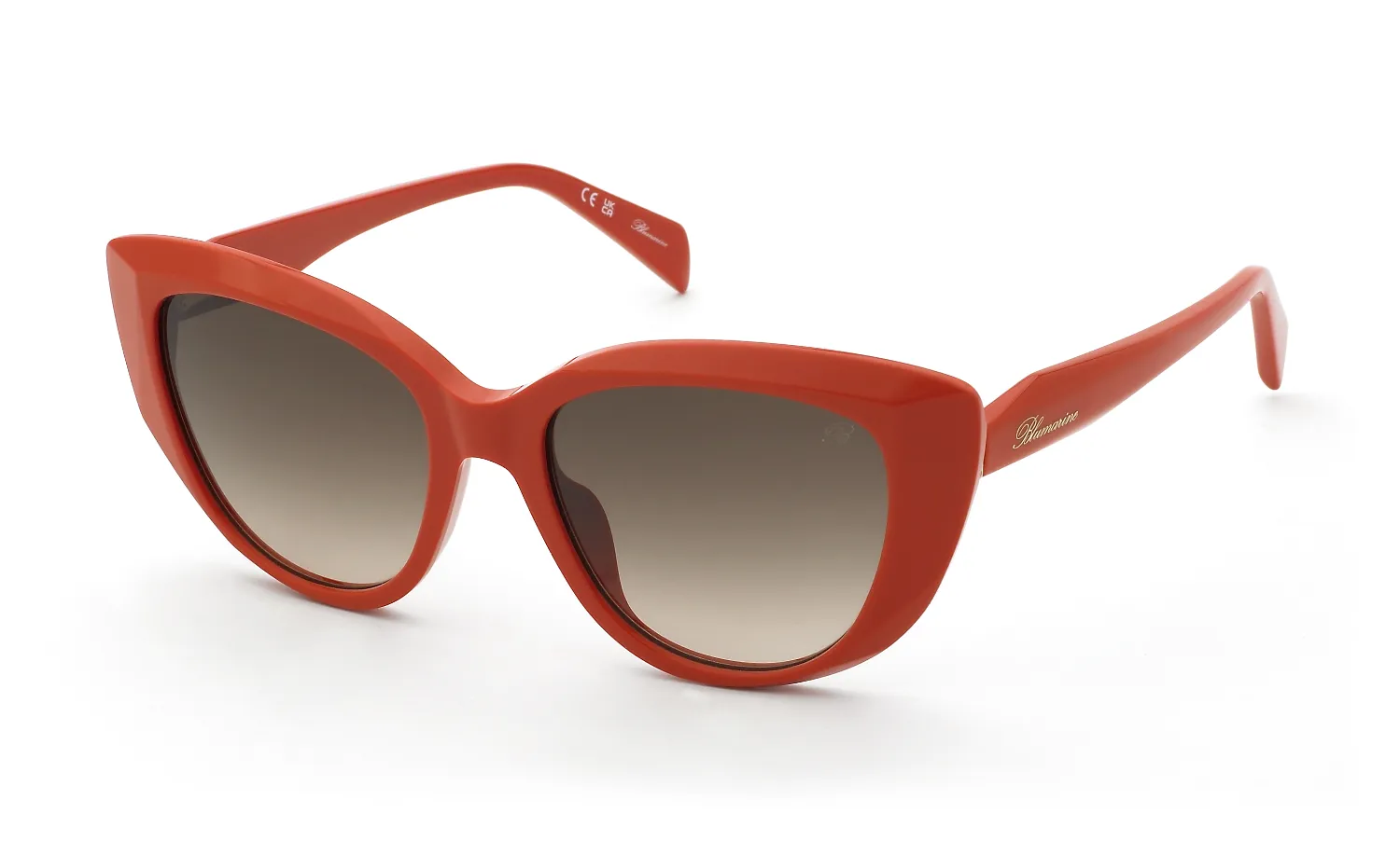 Blumarine SBM242S 02GE Occhiali da sole Acetato Marrone Farfalla Normale Sfumato - immagine 1