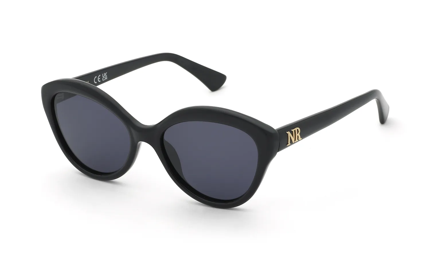 Nina Ricci SNR478 700 Occhiali da sole Acetato Nero Fumo Farfalla Normale - immagine 1