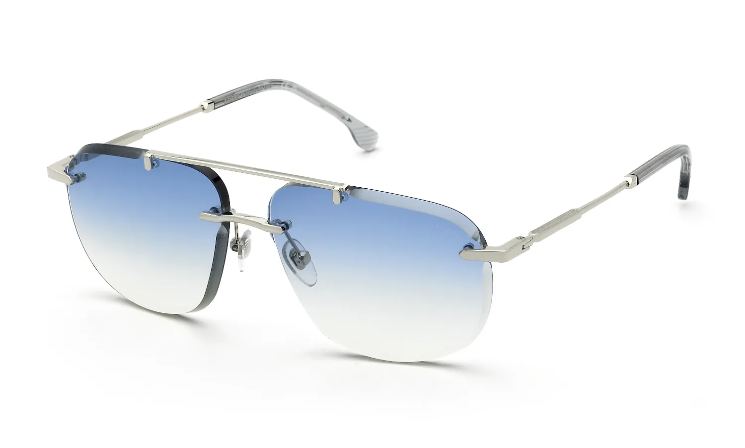 Lozza SL2457 ALICUDI 4 579Y Occhiali da sole Metallo Palladio Blu Squadrata Normale Sfumato - immagine 1
