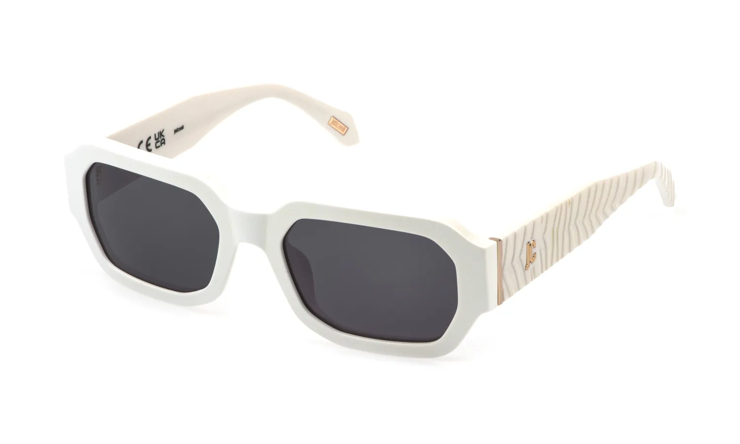 Just Cavalli SJC203 06Y1 Occhiali da sole Acetato Beige Fumo Geometrica Normale - immagine 1