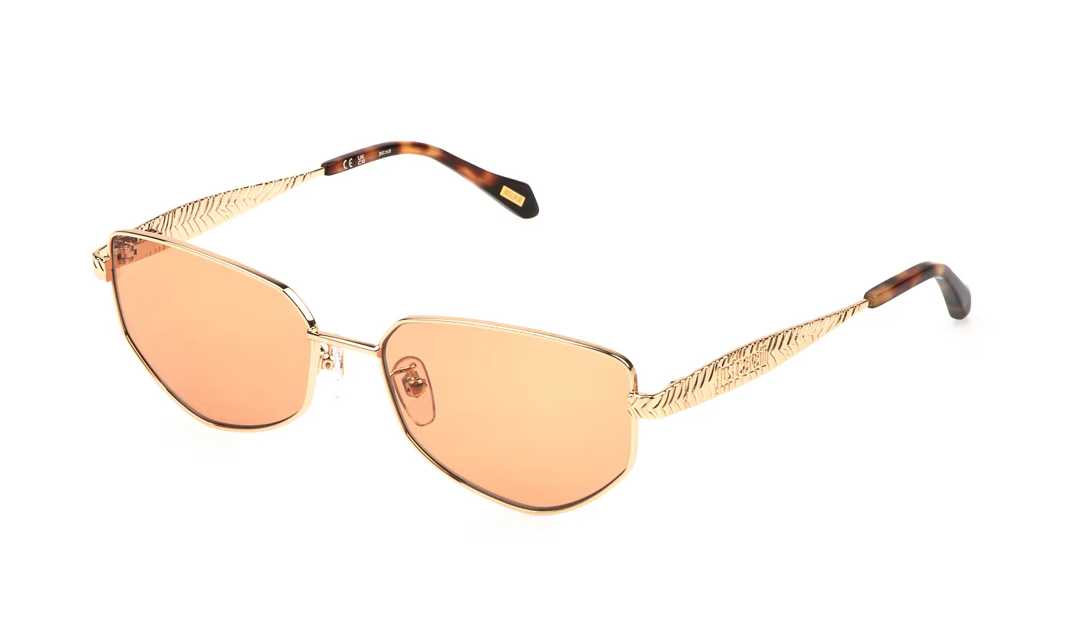 Just Cavalli SJC200 300Y Occhiali da sole Metallo Oro Arancione Geometrica Normale - immagine 1