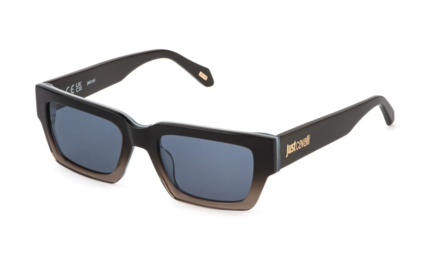 Just Cavalli SJC198 0APZ Occhiali da sole Acetato Marrone Fumo Squadrata Normale - immagine 1