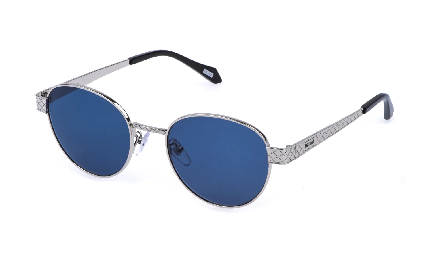Just Cavalli SJC181 579 Occhiali da sole Metallo Palladio Blu Pantos Normale - immagine 1