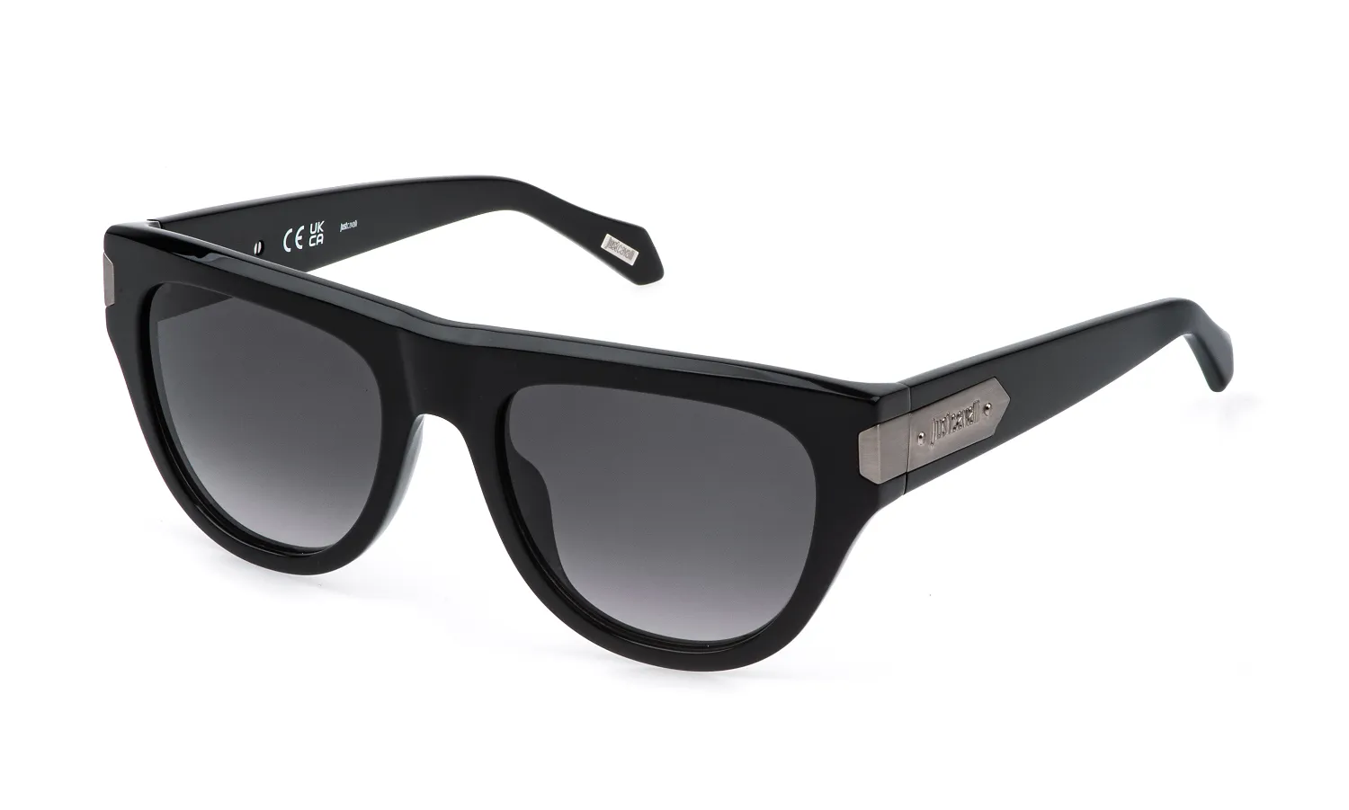 Just Cavalli SJC178 700 Occhiali da sole Acetato Nero Fumo Cat Eye Normale Sfumato - immagine 1
