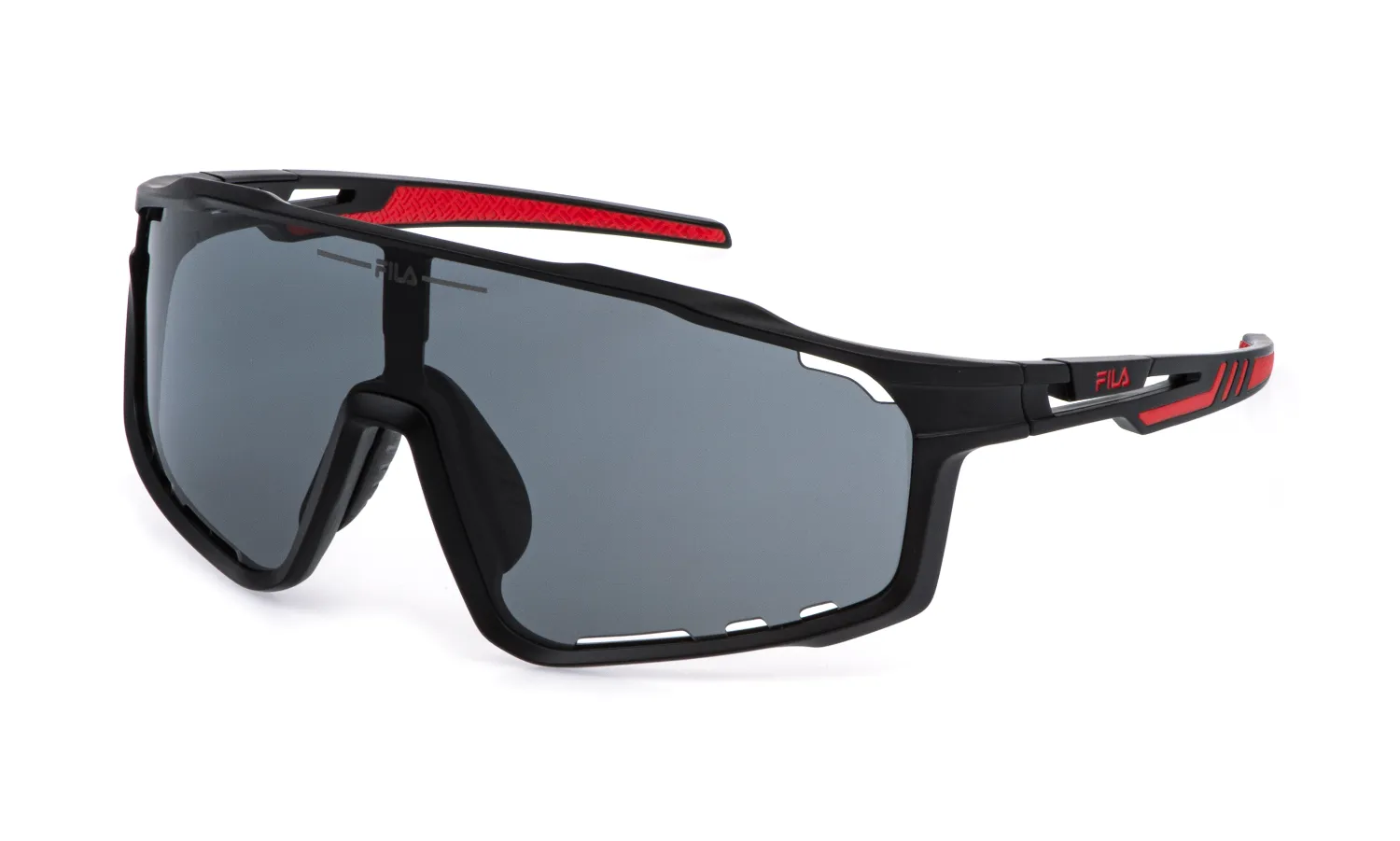 Fila SFID69 0U28 Occhiali da sole Iniettato Nero Fumo Maschera Idrorepellente - immagine 1