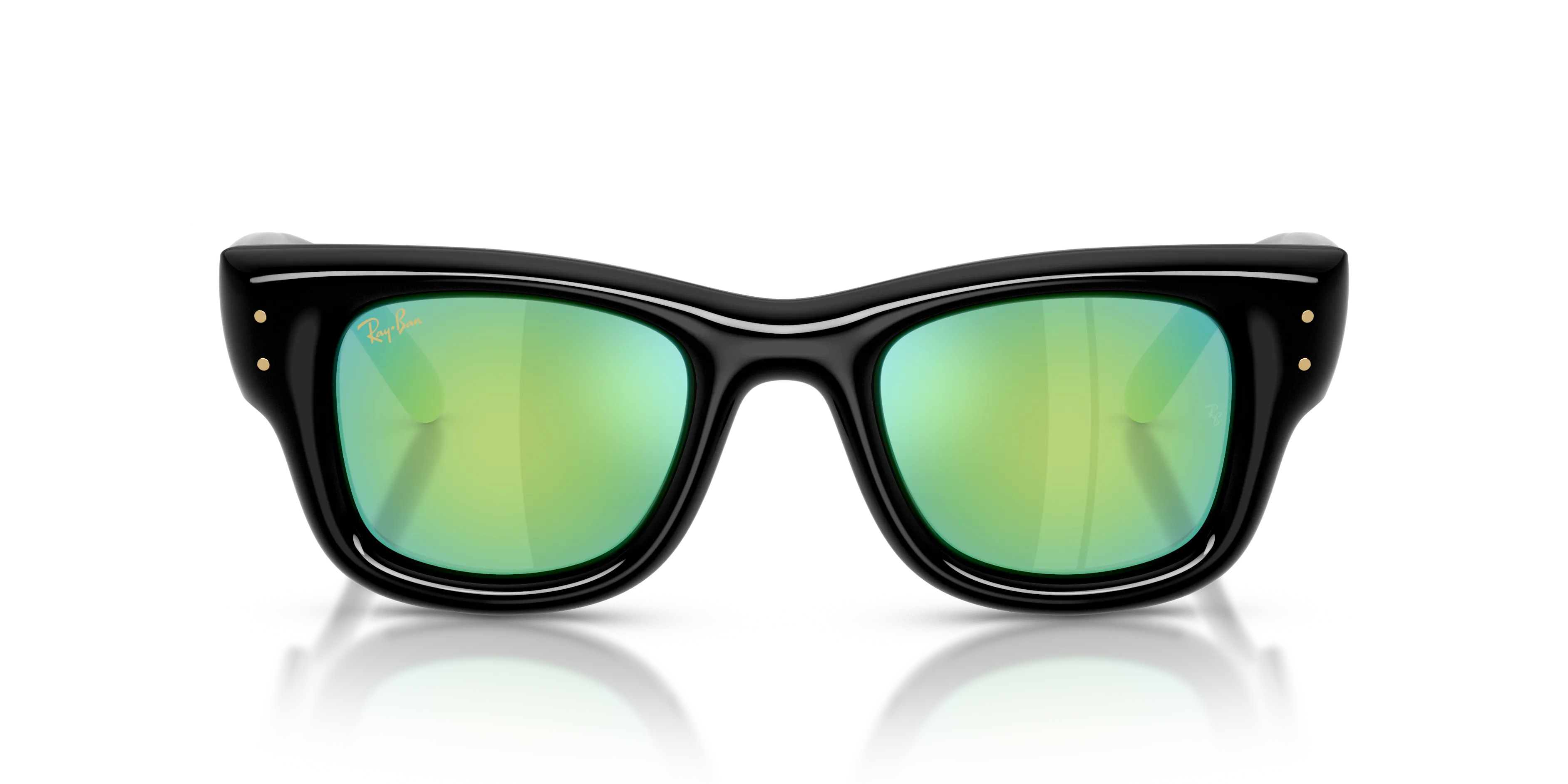 Ray - Ban RB4940 WAYFARER PUFFER 601/8N Occhiali da sole Nylon Nero [""] Squadrata Specchiate - immagine 3