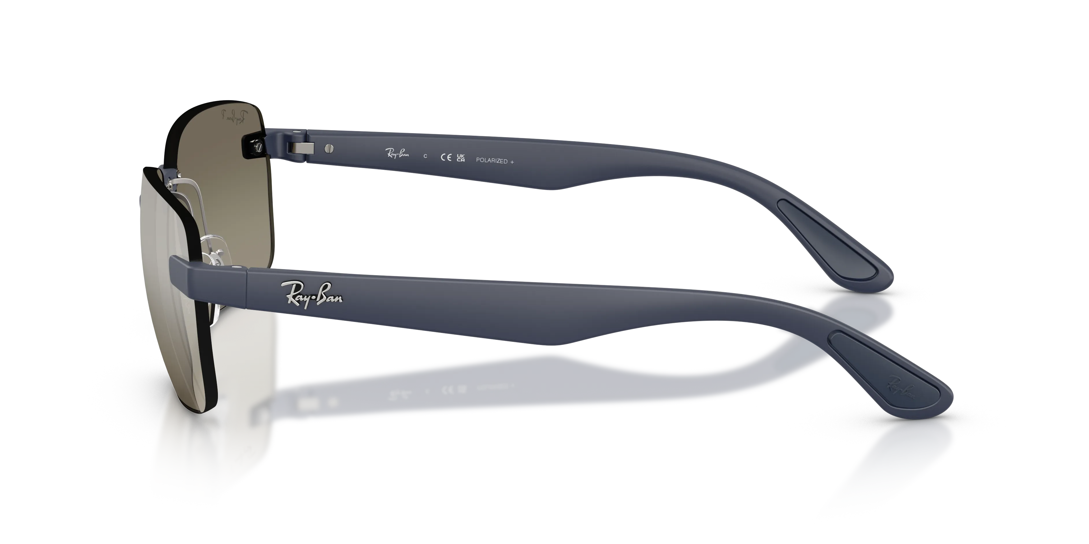 Ray - Ban RB4470CH 63315J Occhiali da sole Peek Blu Geometrica Polarizzata ["Sfumato"] - immagine 4