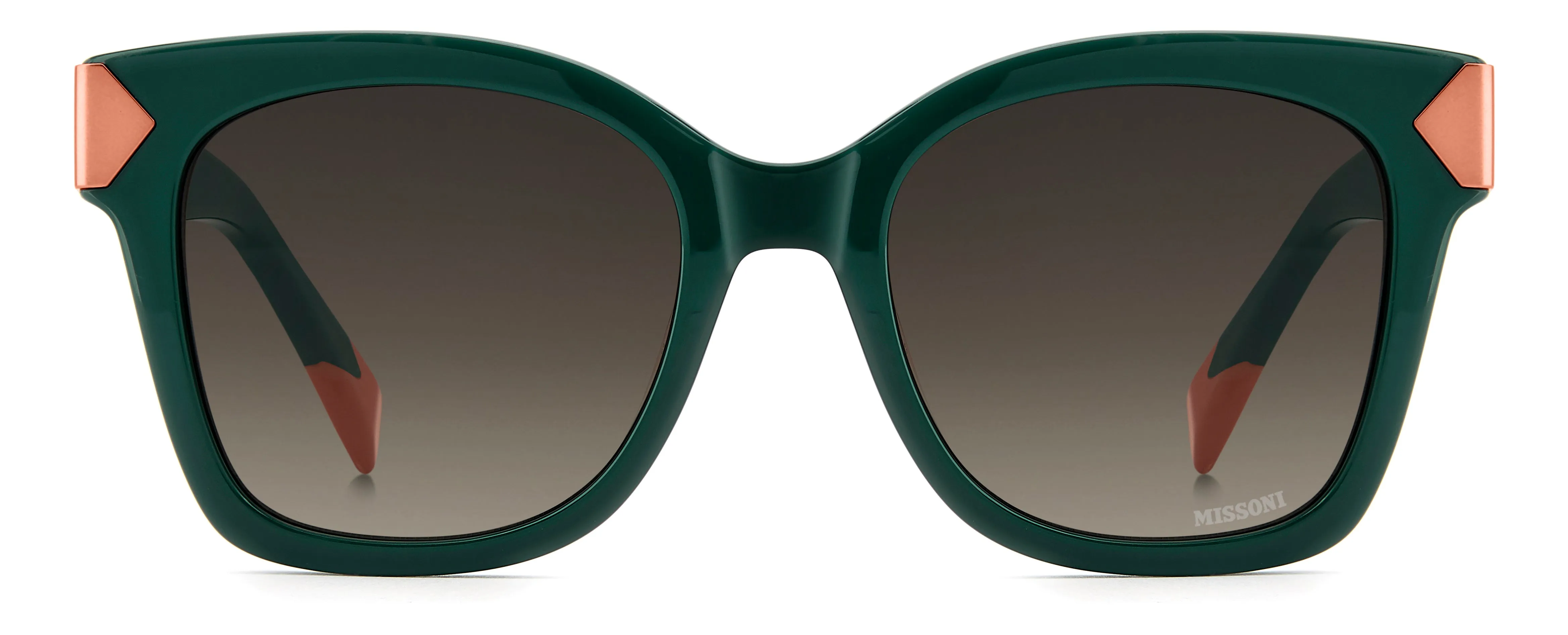 Missoni MIS 0284/S 1ED/HA Occhiali da sole Acetato Verde Marrone Squadrata Normale Sfumato - immagine 2