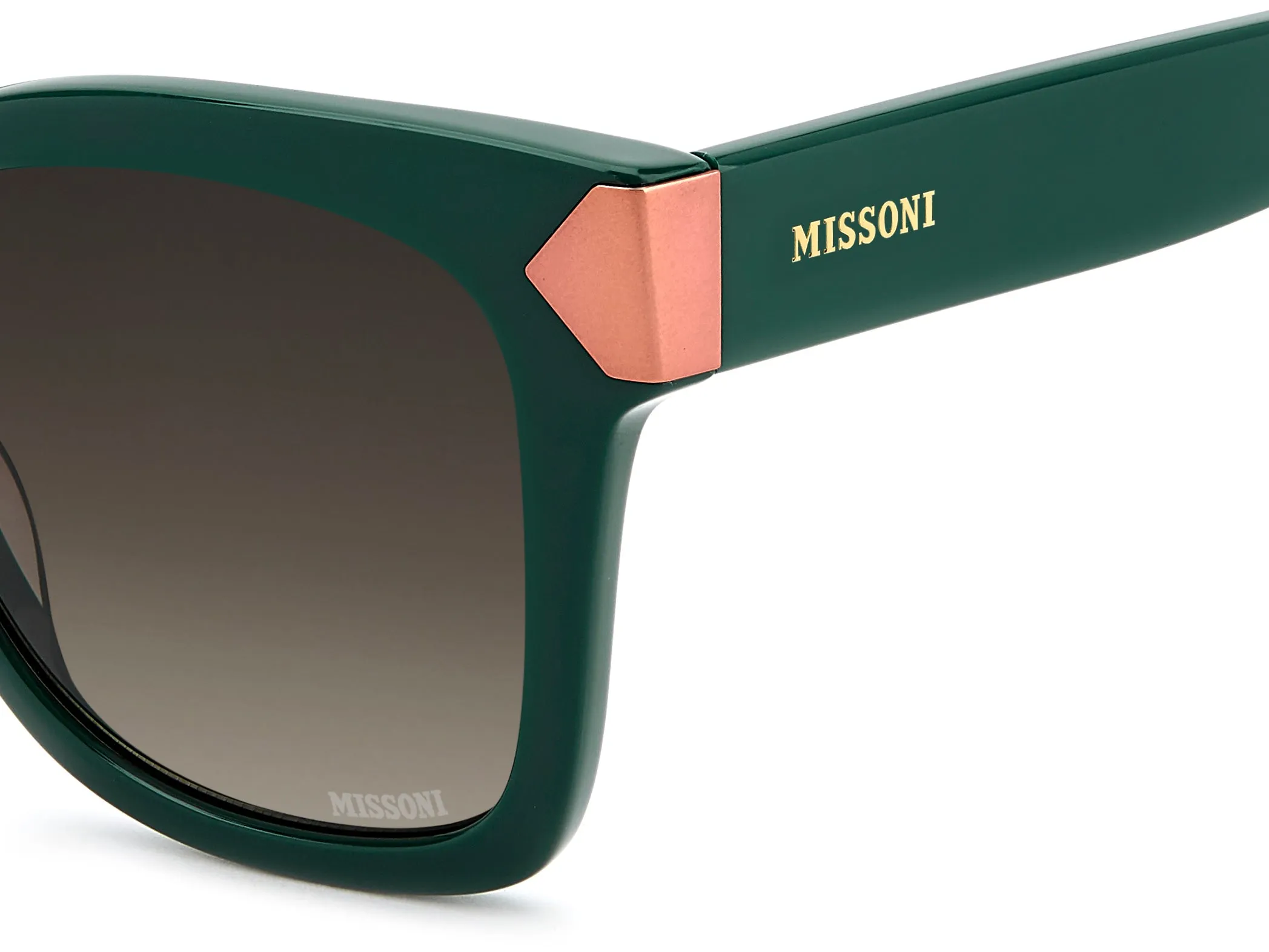 Missoni MIS 0284/S 1ED/HA Occhiali da sole Acetato Verde Marrone Squadrata Normale Sfumato - immagine 3
